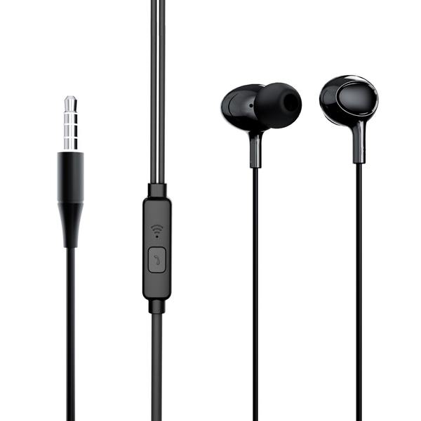 Ambrane Stringz 11 Wired Earphones with High Bass, In-Line Mic and Multifunction Controller Button (Black)