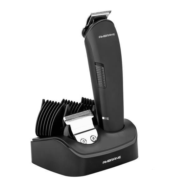 Ambrane Cruiser Mini Cordless Multi-Purpose Grooming Kit with 10 Adjustable Combs, 60 Mins Runtime and Stainless & Wasable Blades (Black)