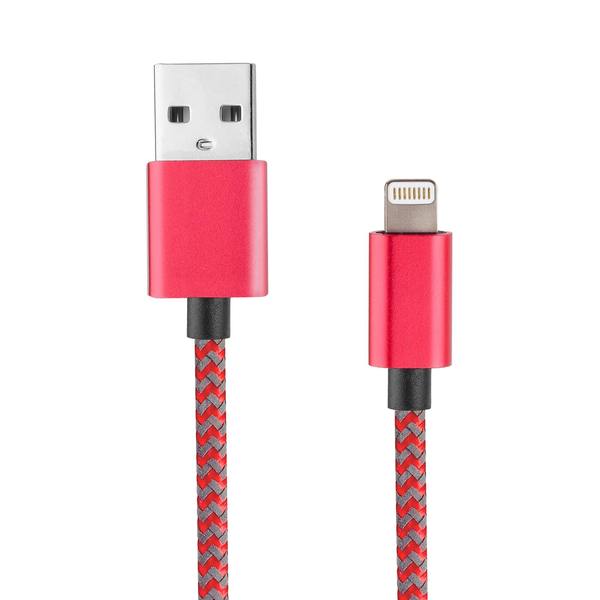 Ambrane AMC-11 iPhone Lightning Cable - 1 Meter (Red & Grey)
