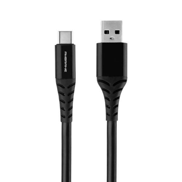 Ambrane ACT-20 Plus 3A Type C Cable, 2 Meter (Black)