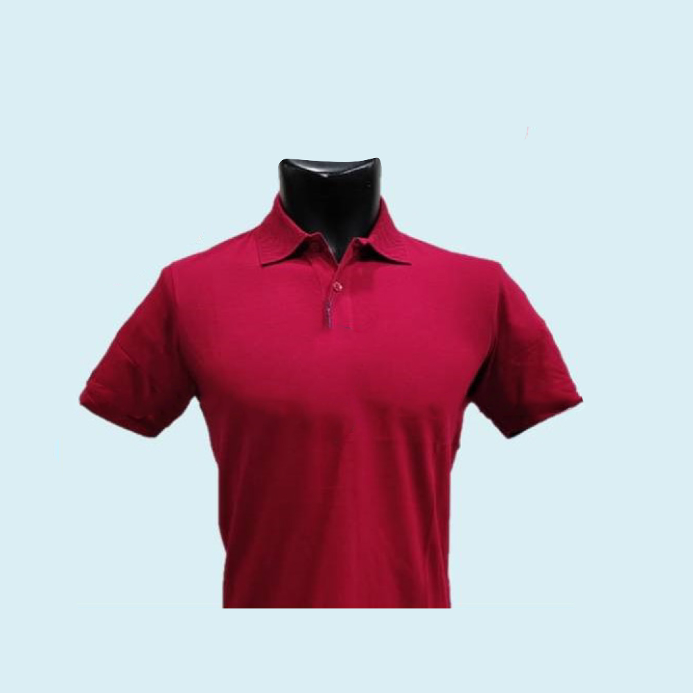 US POLO ASSN COLLARED T-SHIRT - RED/MAROON