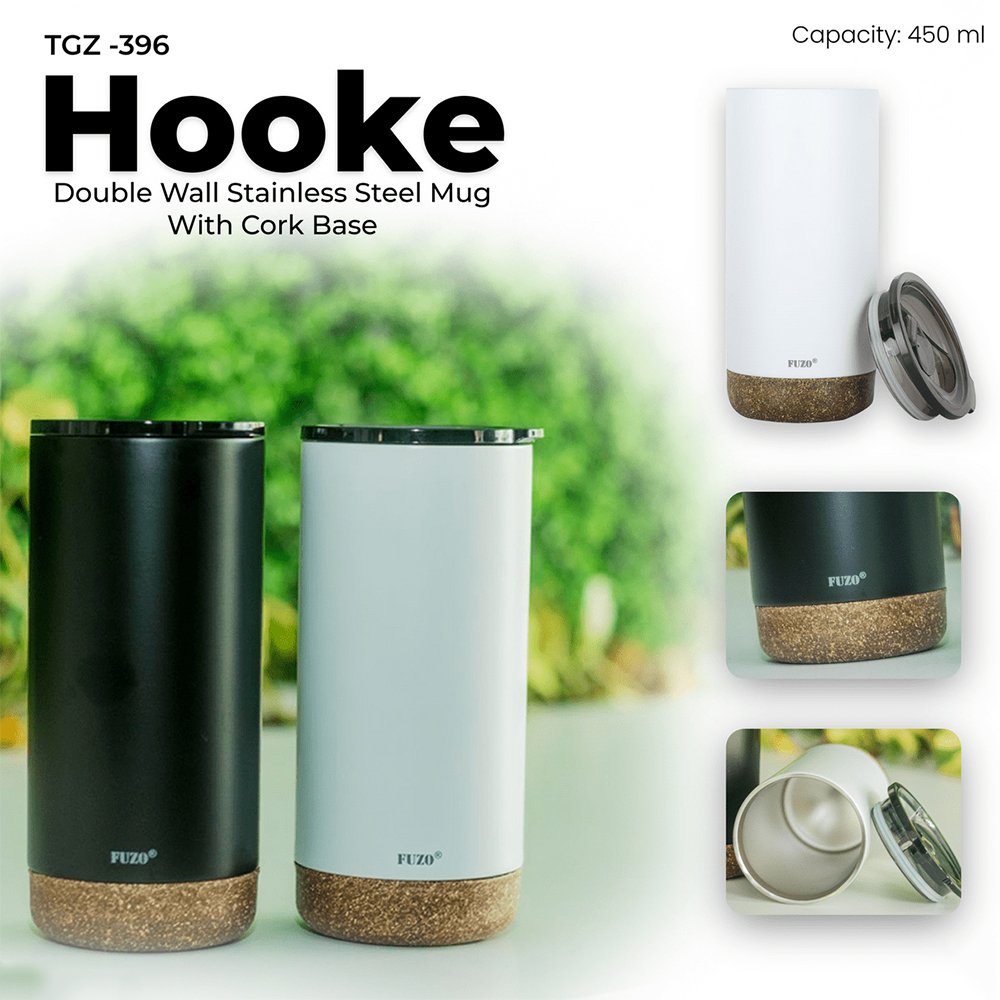 TGZ-396 - Hooke - Steel Mug with Cork Coaster