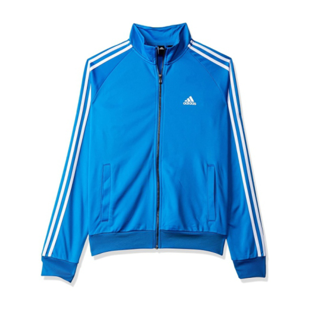 Adidas Jacket-Bright Blue/White Colour