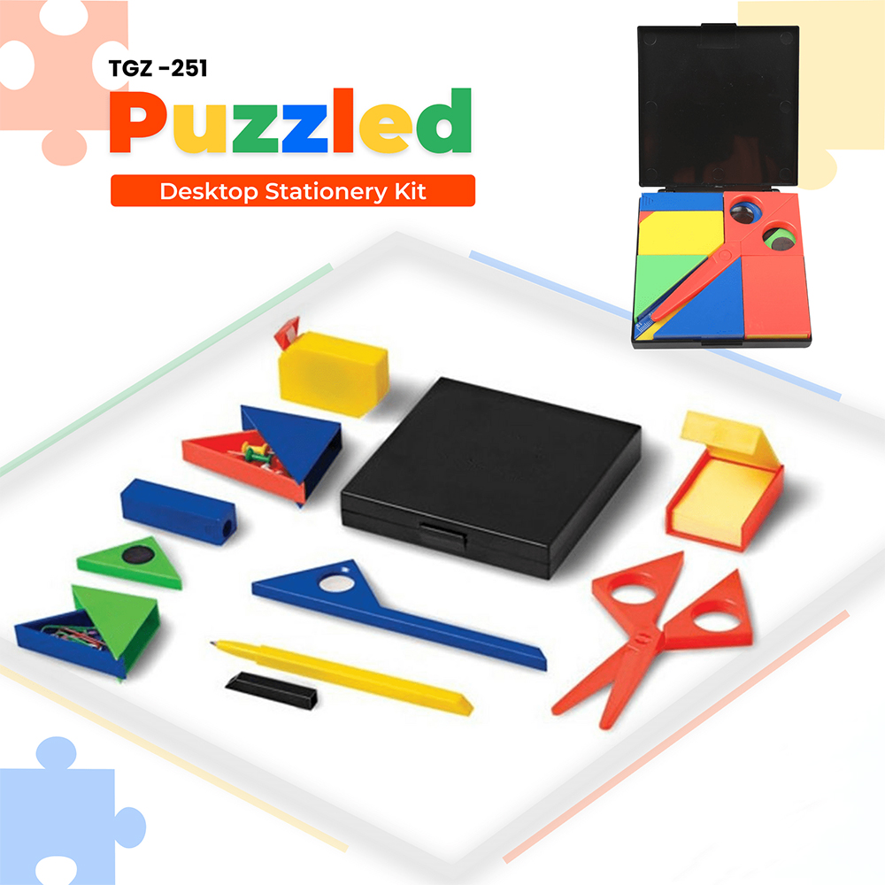 TGZ-251 - Puzzled - Desktop Stationery Kit