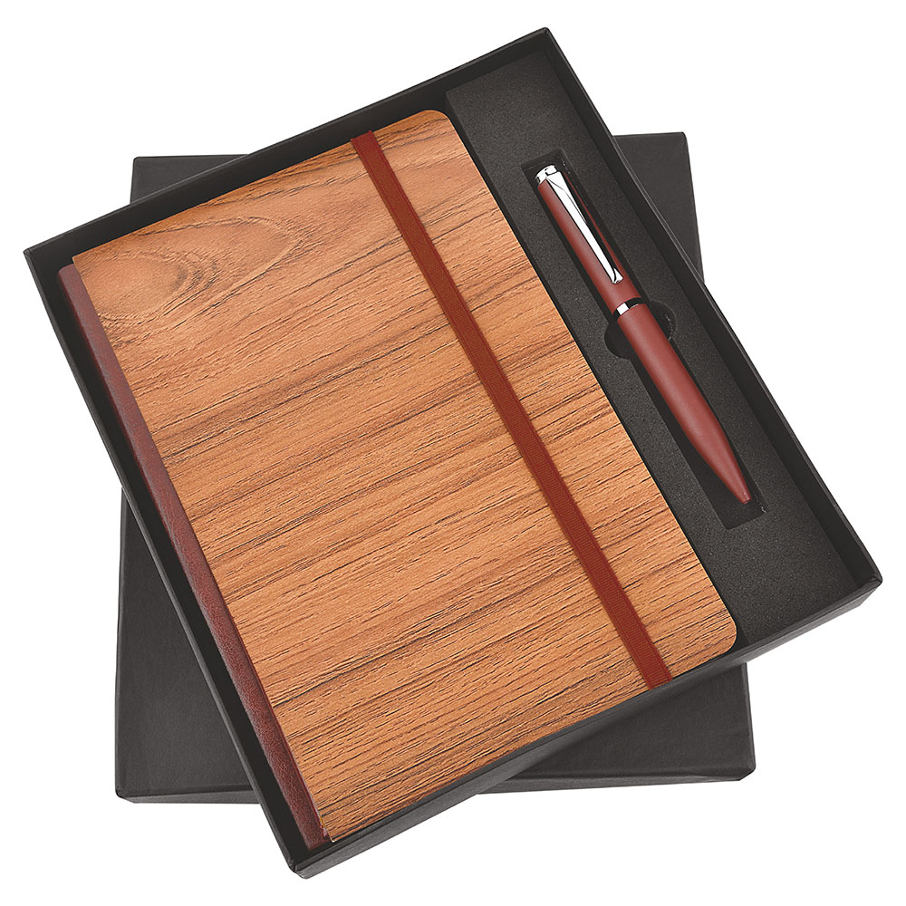 FTJ - Sr 149 - Dark Wood Elastic Pen & Diary