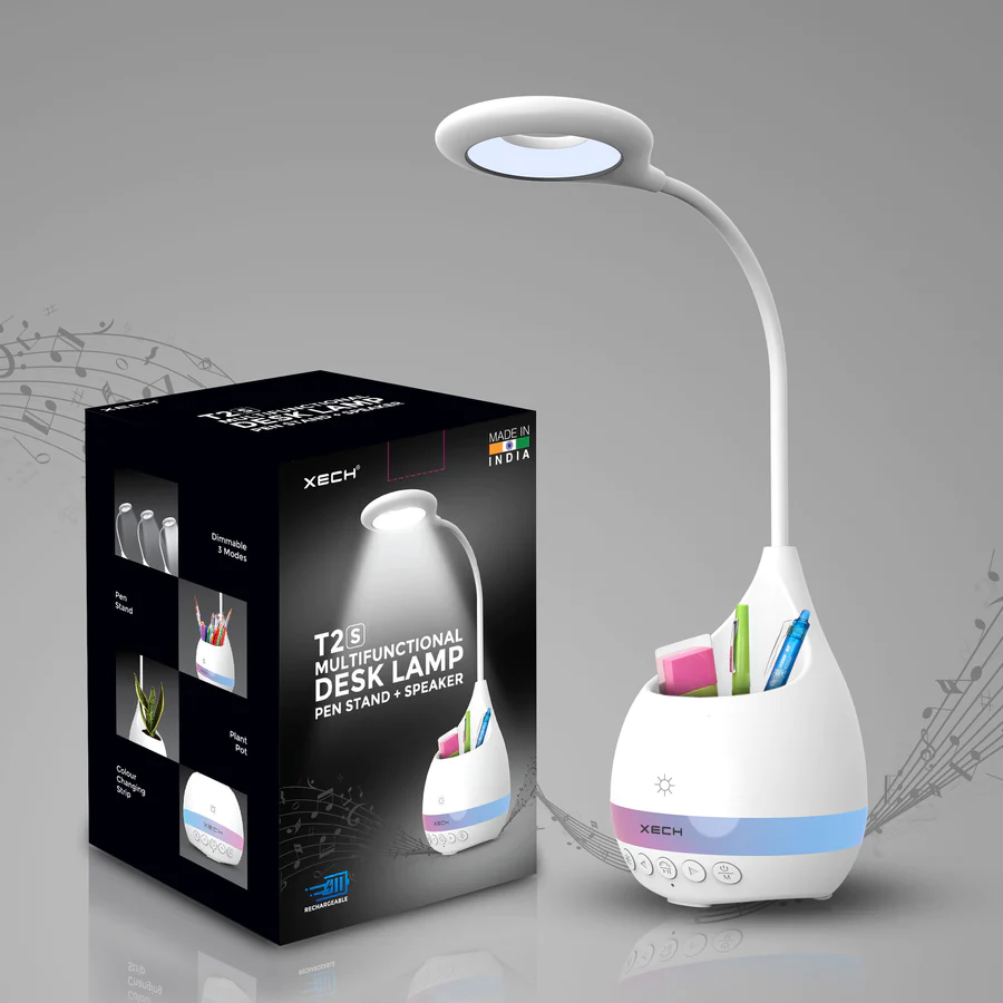 XECH T2 -  Touch  Lamp, Pen Holder/Plant Pot, USB Holder & Wireless speaker