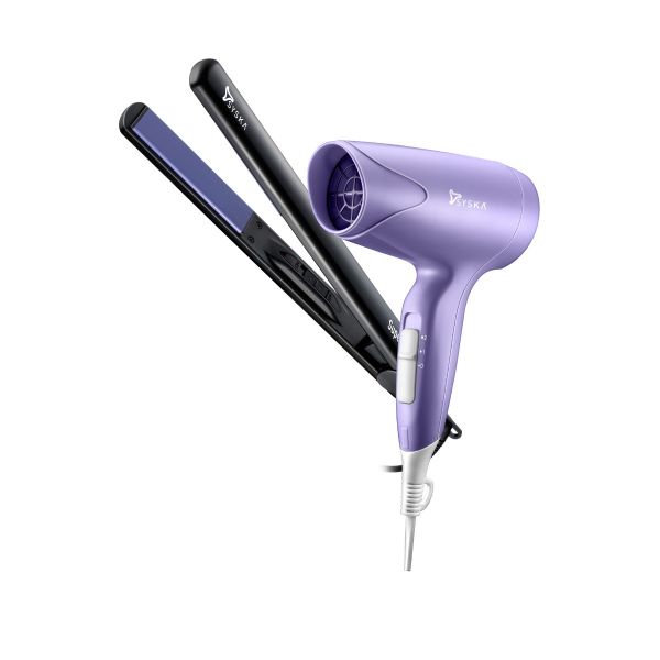 TK - SYSKA - CPF6800 - Hair Dryer and Hair Straightener Female Combo Pack (Purple)