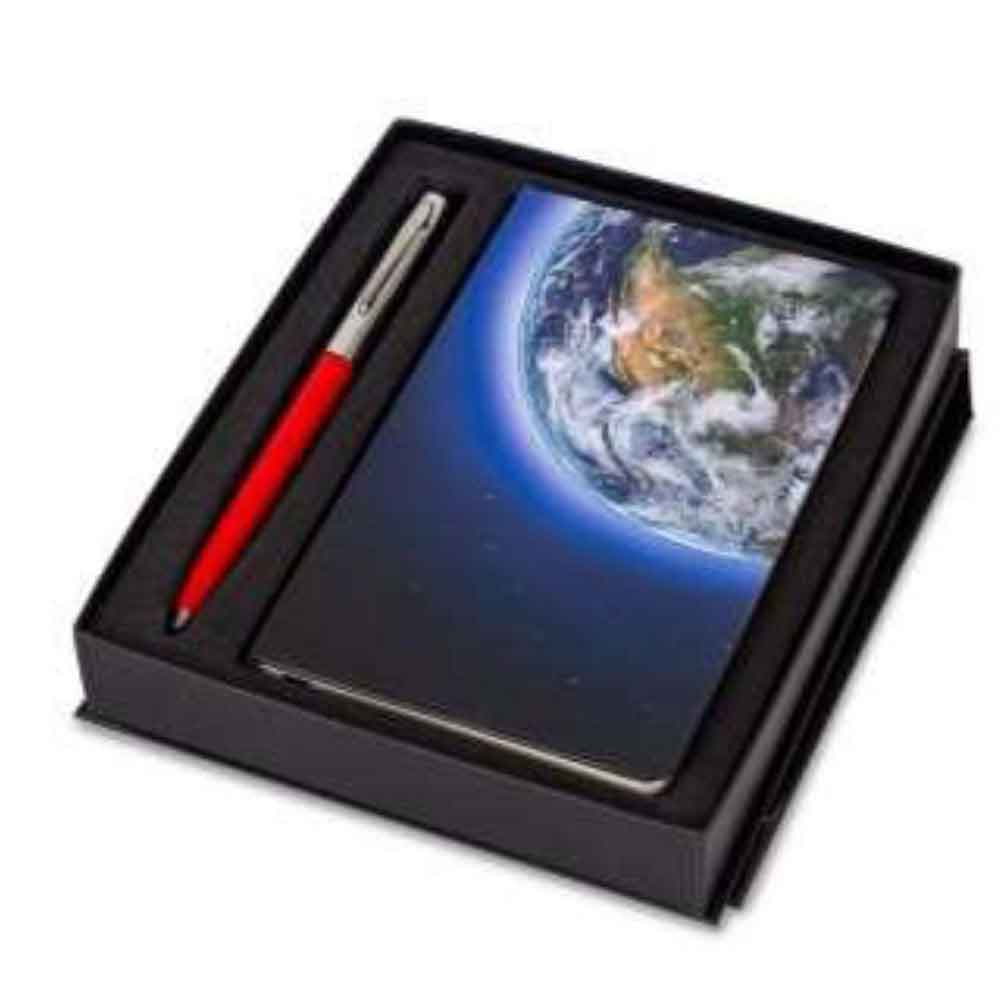 WILLIAM PEN FISHER SPACE CAP-O-MATIC RED BALLPOINT PEN WITH NOTEBOOK ASTRONAUT THERMAL DISPLAY - A 775 Red  A6NBA2