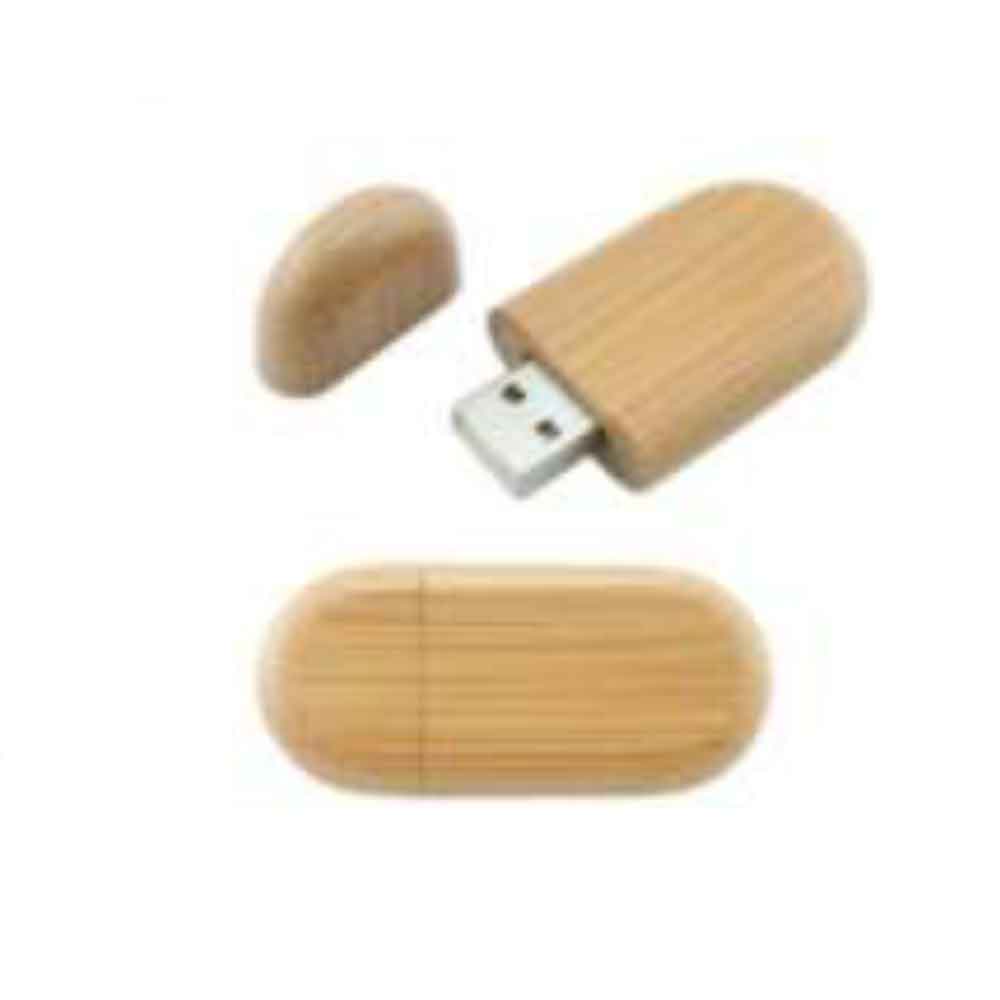 Wooden Oval pendrive