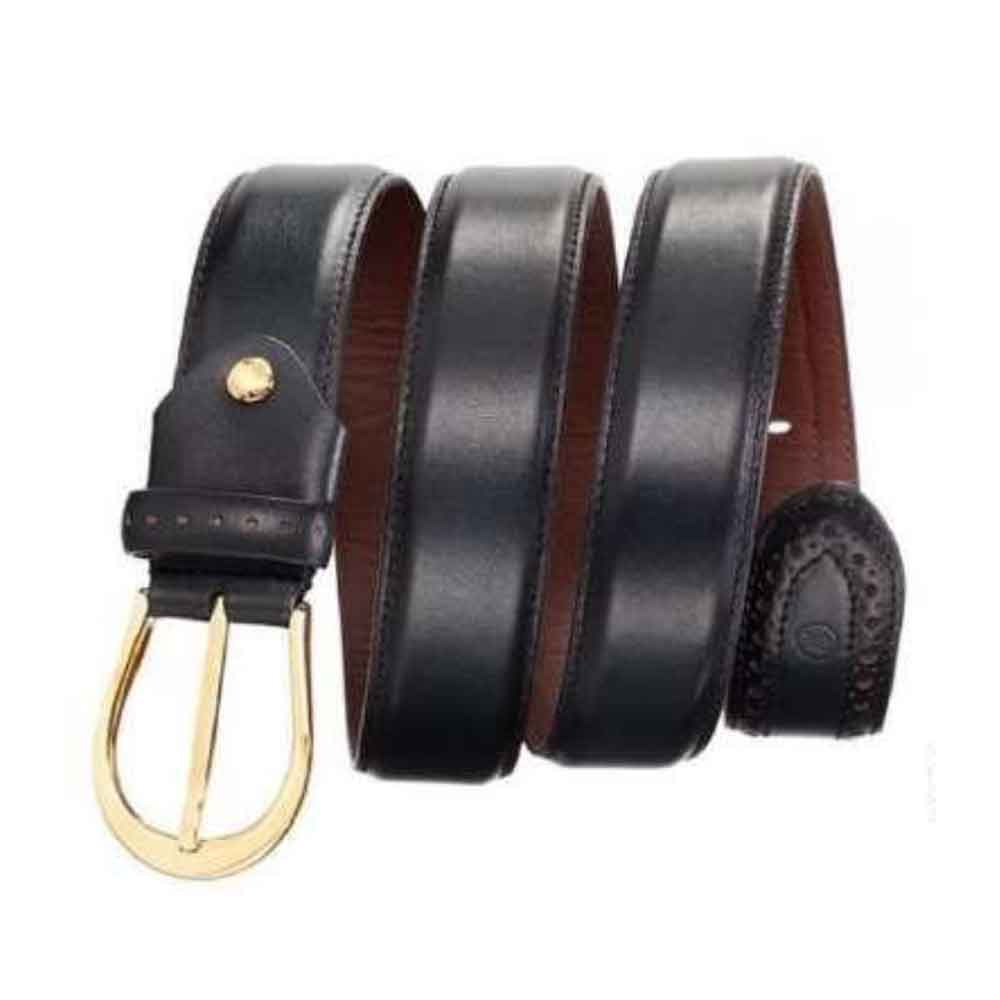 Sullivan Gold Deep Navy Leather Belt