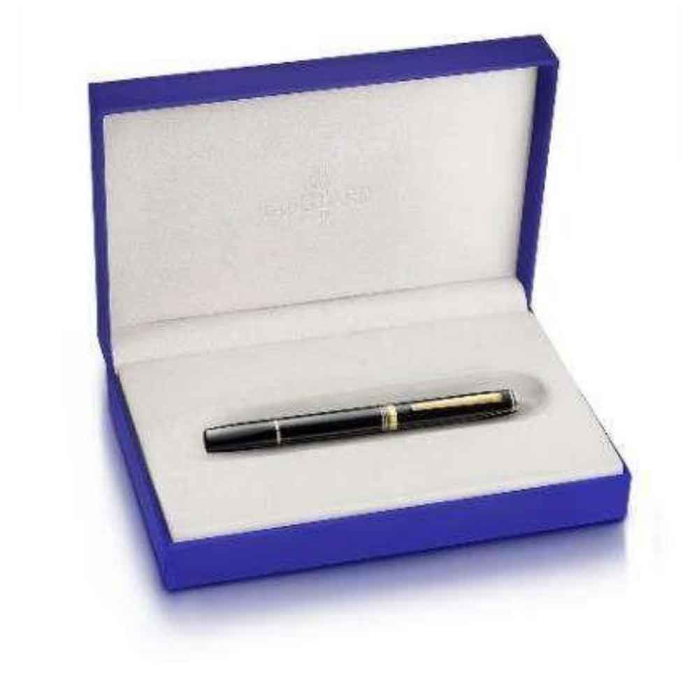 Contemporary Dark Metal Gold Trims Rollerball Pen