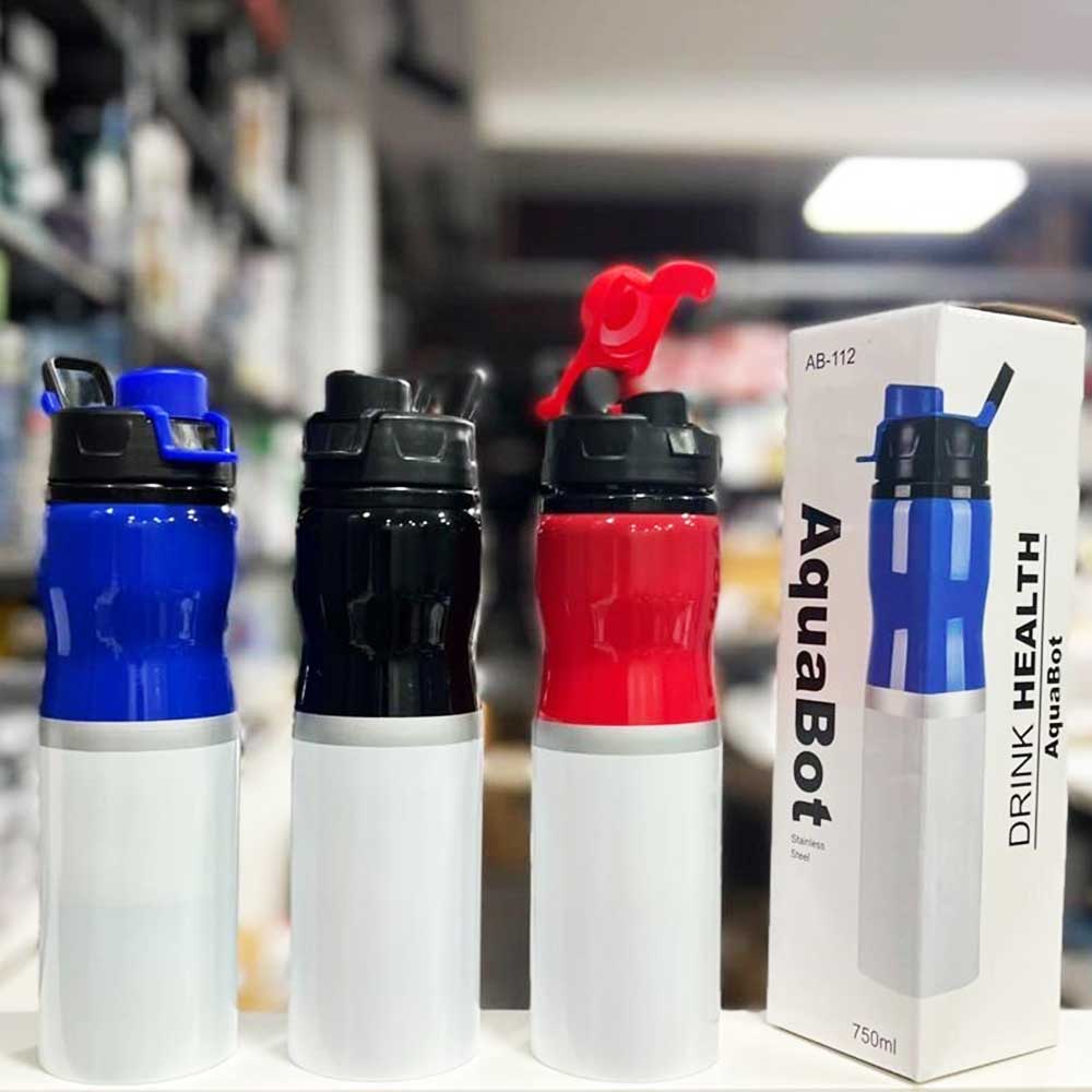 Aquabot Stainless Steel Bottle Color Flip Cap - 750 ml