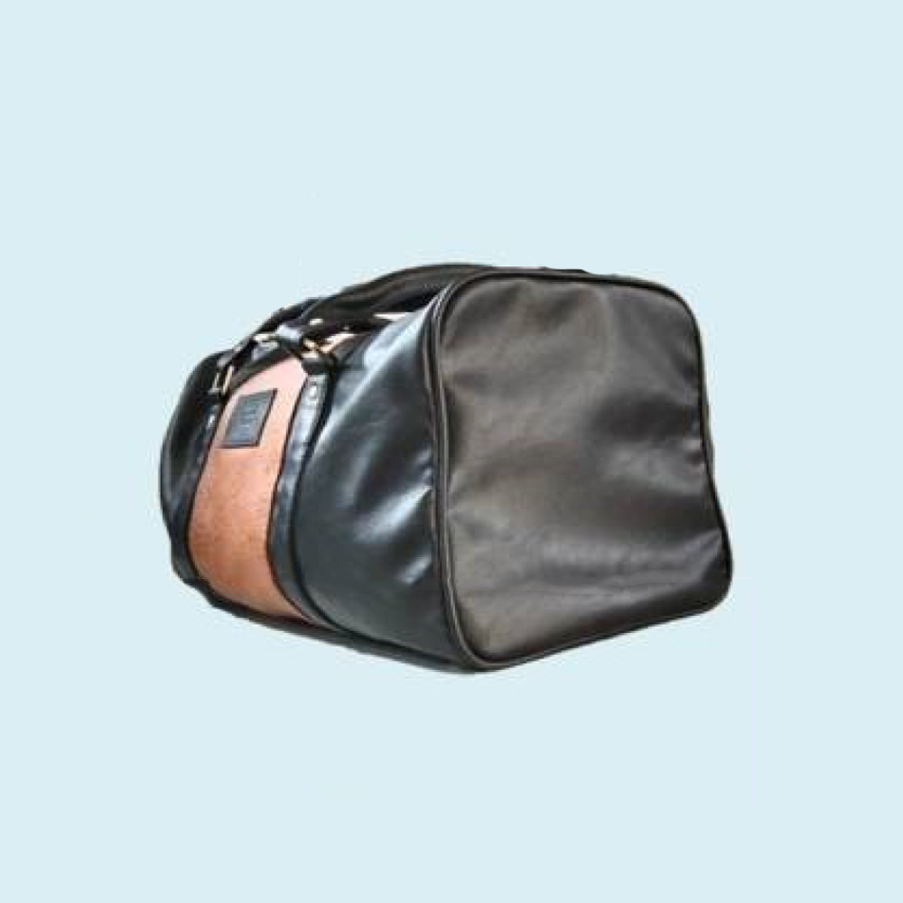 ARROW DUFFLE BAG - BLACK AND BROWN COLOR - ART LEATHER