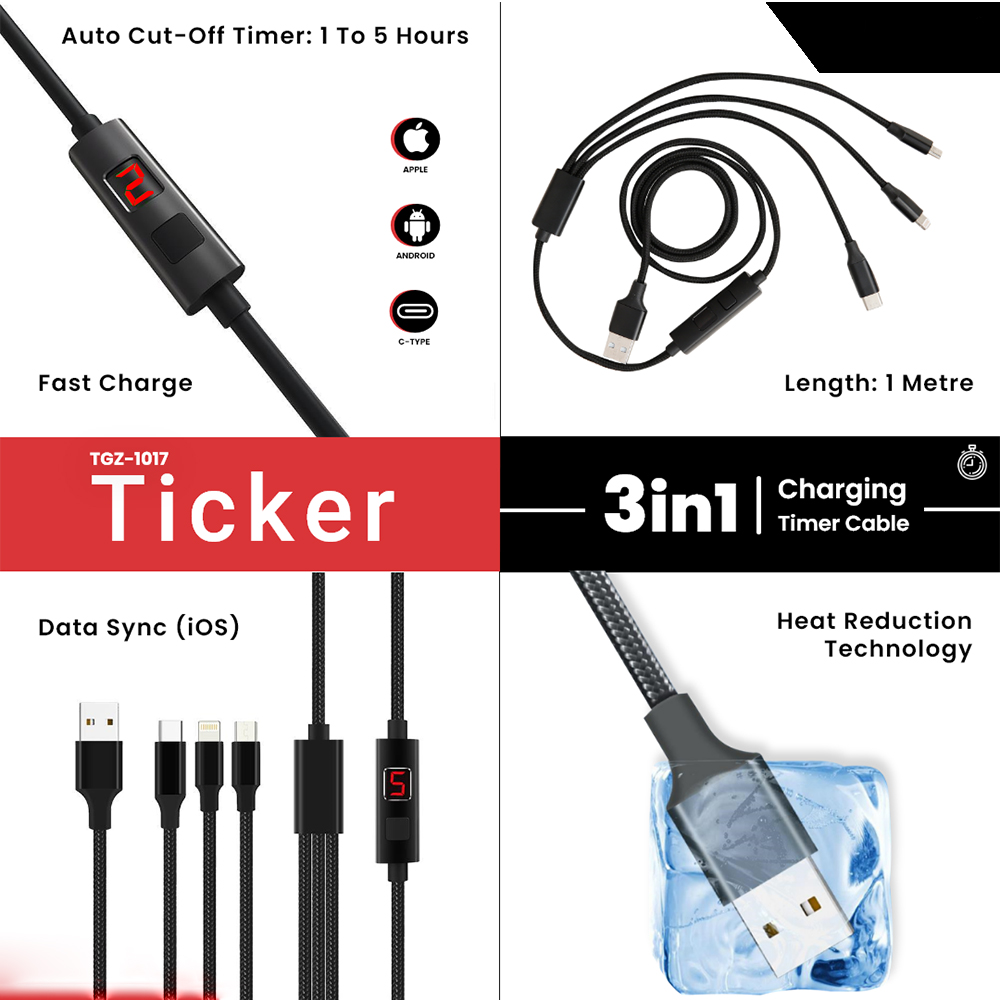 Ticker -  Charging Timer Cable TGZ-1017
