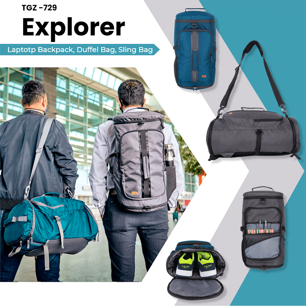 Explorer - Laptop Backpack, Duffel bag,  Sling Bag  TGZ-729