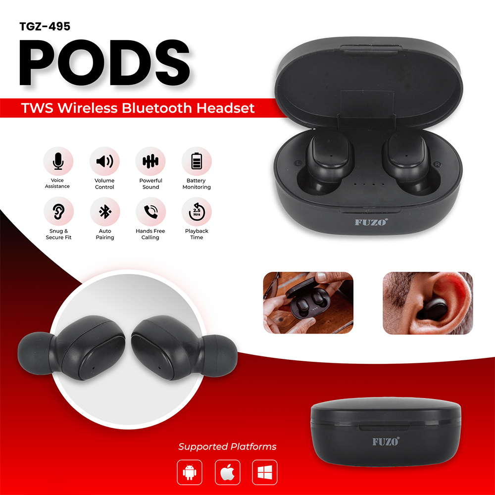 TGZ-495 -  Pods Tws Wireless Bluetooth Headset