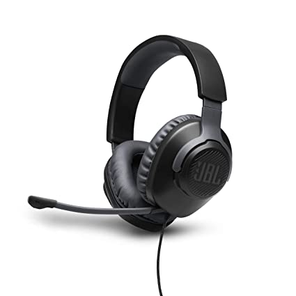JBL-Quantum 100-Wired Over-Ear Gaming Headset with Detachable Mic for PC, Mobile, Laptop, PS4, Xbox, Nintendo Switch, VR