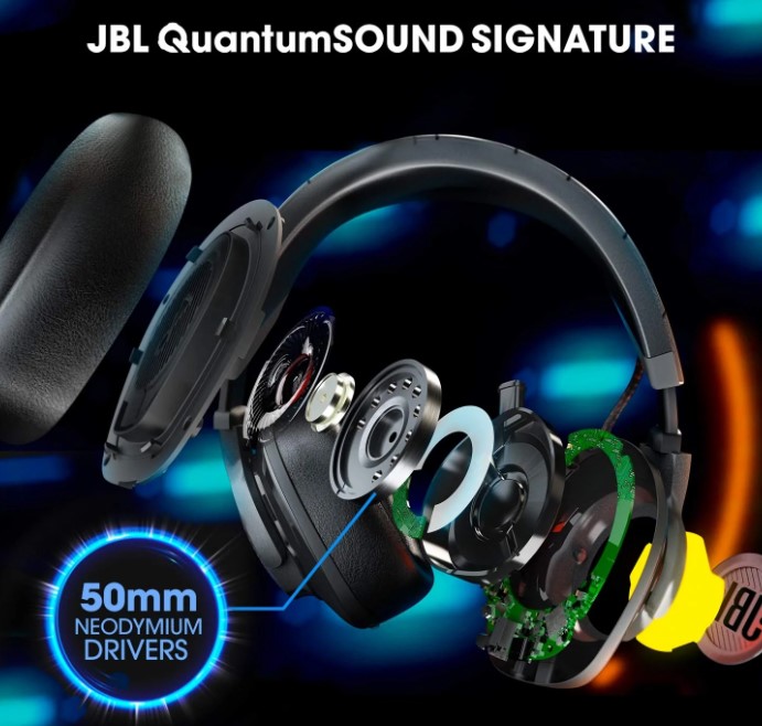 JBL-Quantum 300-Hybrid Wired Over-Ear Gaming Headset with Quantum Surround & Flip-up Mic