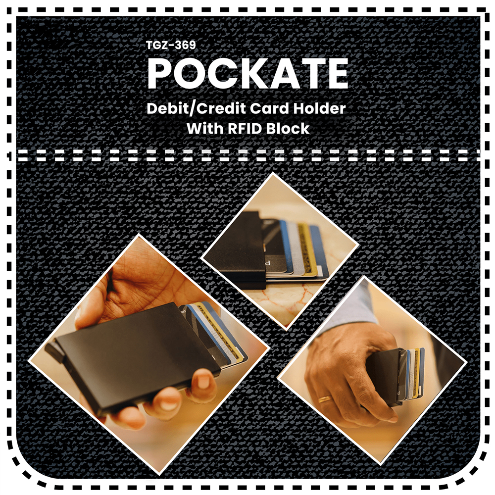 TGZ-369 - Pockate - Debit/Credit Card Holder with RFID Block