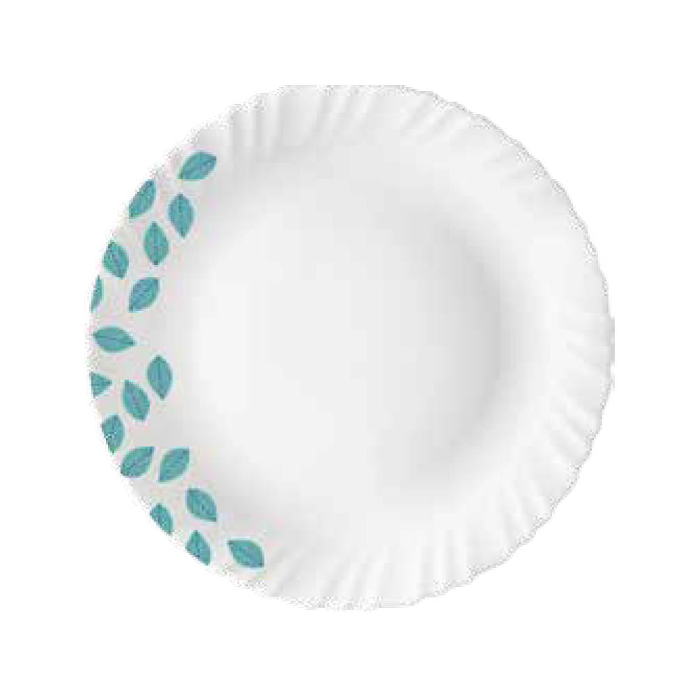 BOROSIL BLUE LEAVES Plates - Set of 6 pcs