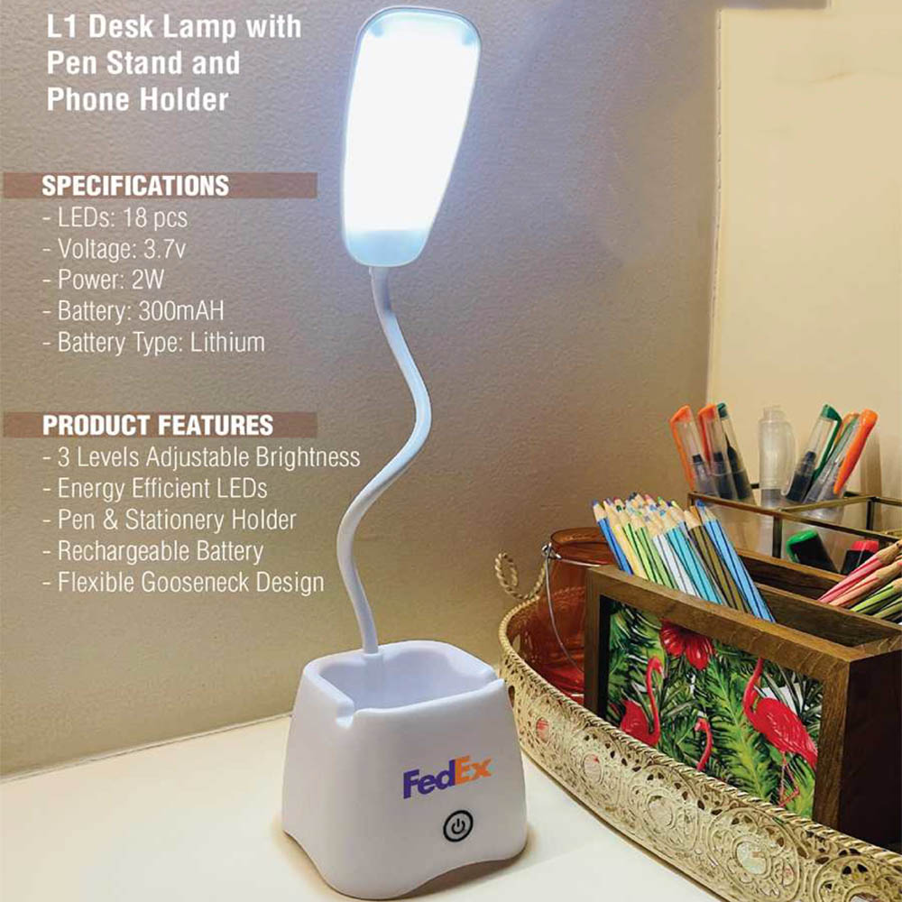 L1 - Desk Lamp with Pen Stand & Phone Holder