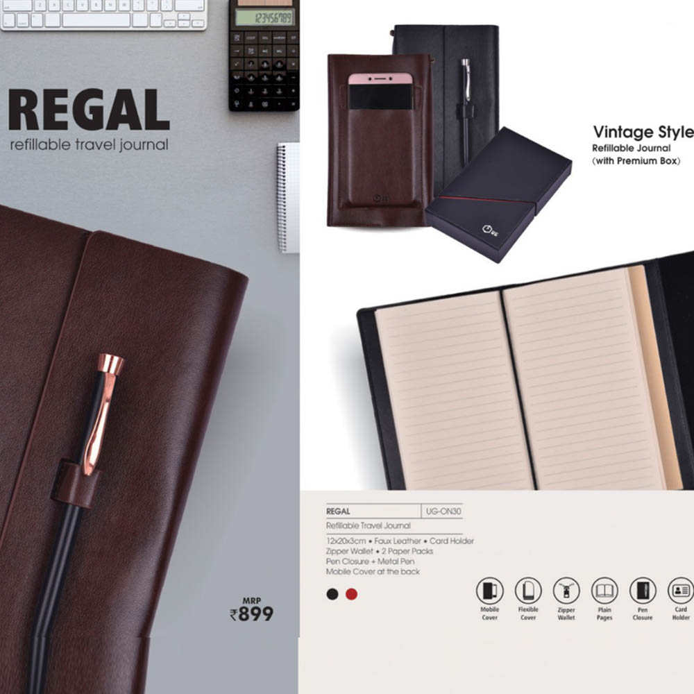 REGAL - Vintage Style Refillable Notebooks