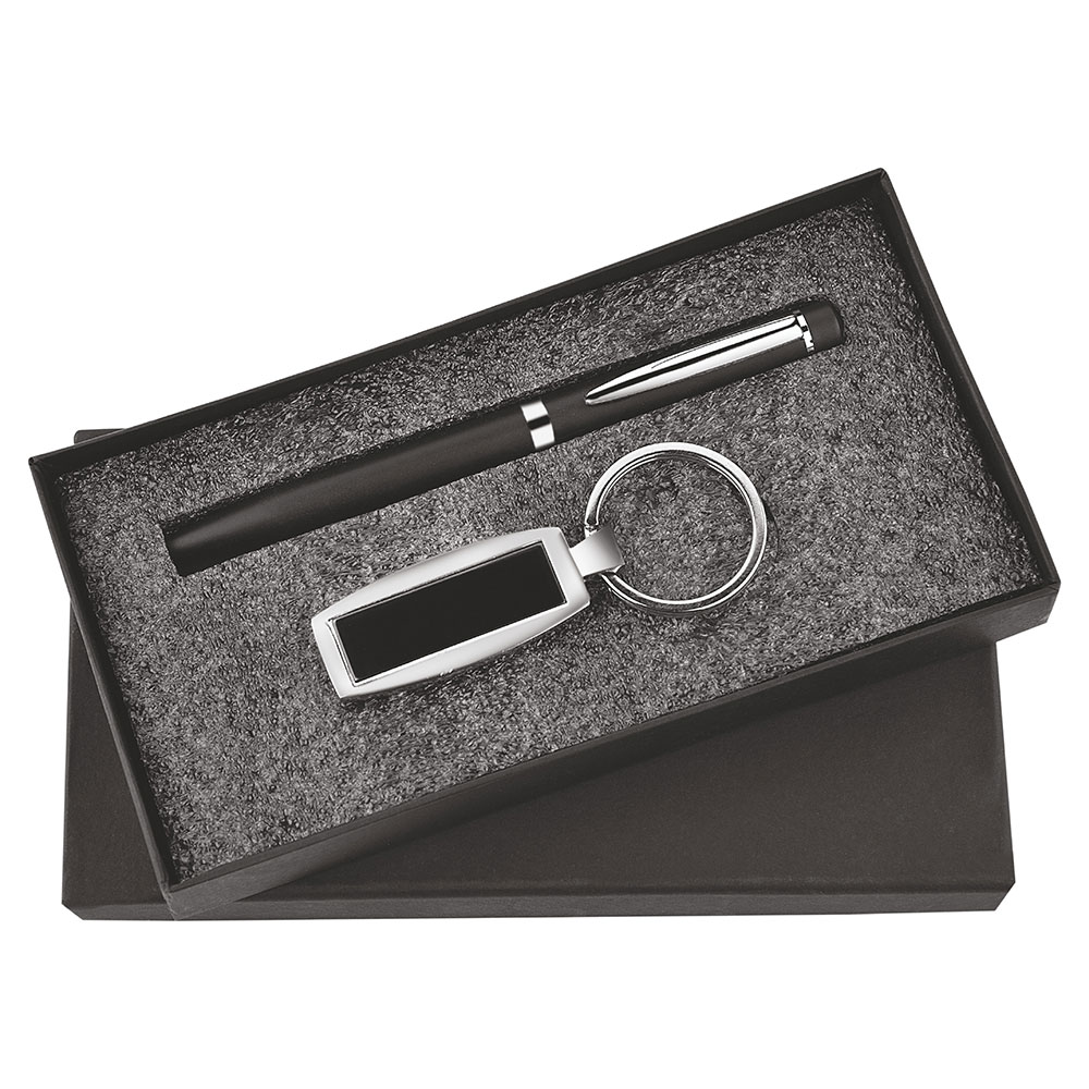 FTJ - Sr 107 - Onyx Pen & Keychain