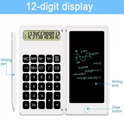 XECH - Digi Fold - Calculator (White, Black)