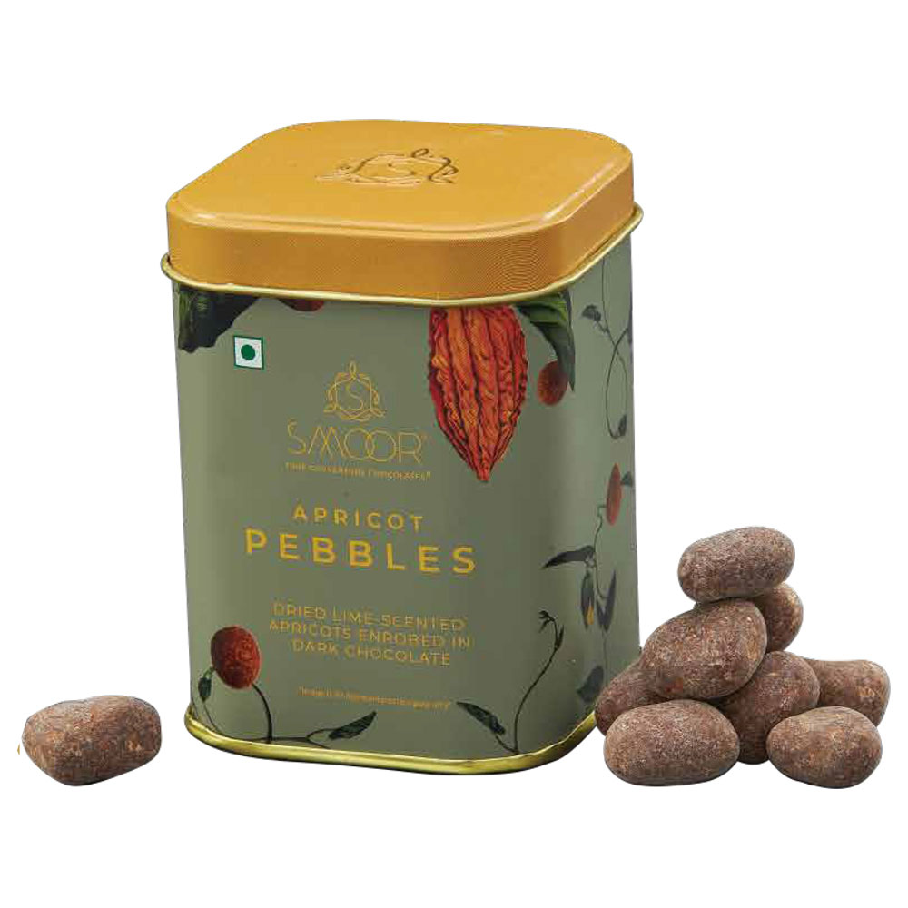 SMOOR CHOCOLATES - LIME-SCENTED APRICOT CHOCOLATE PEBBLES