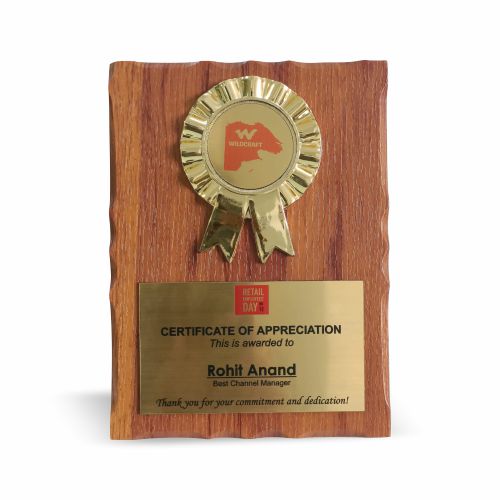 FTK Honey Brown Award - 399-338 - Wooden Plaque