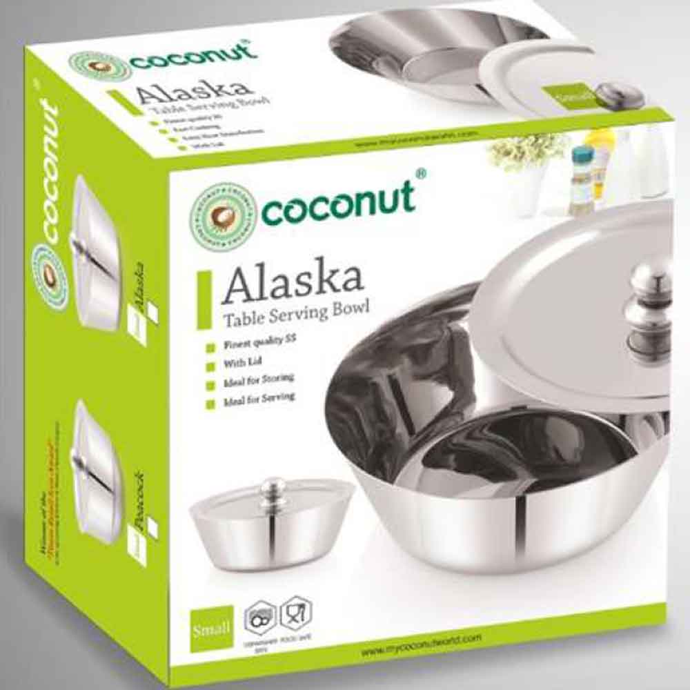 Coconut Classic Alaska  Table Serving Bowl with Lid