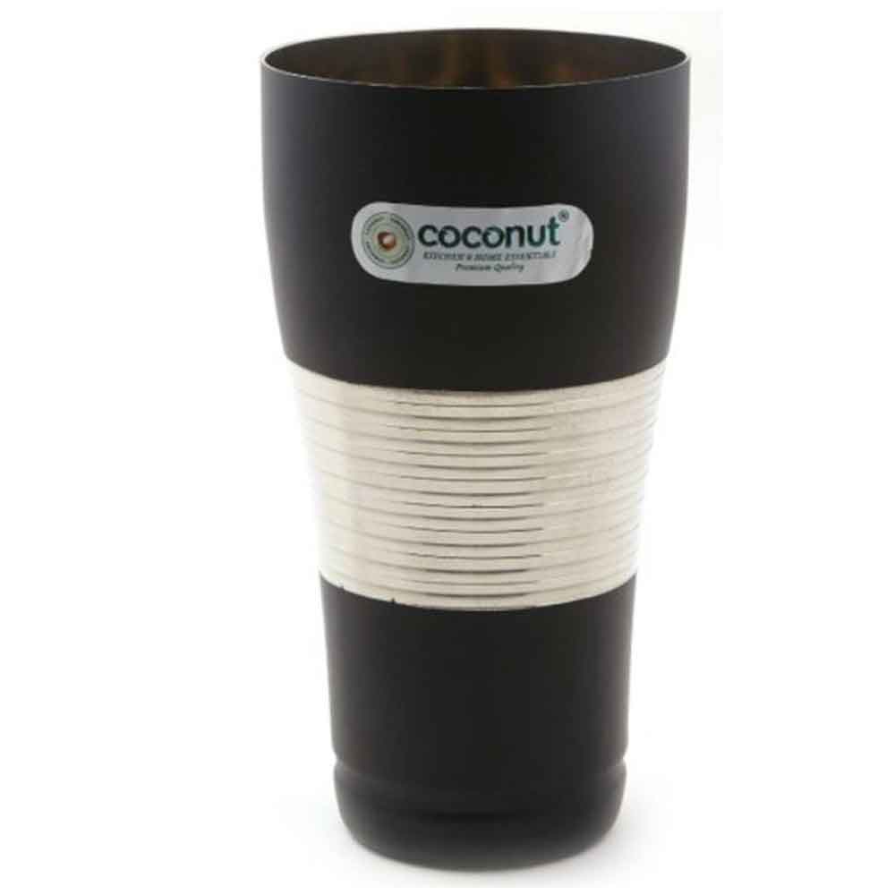 Coconut Bournvita Glass  Stainless Steel – Classic Black