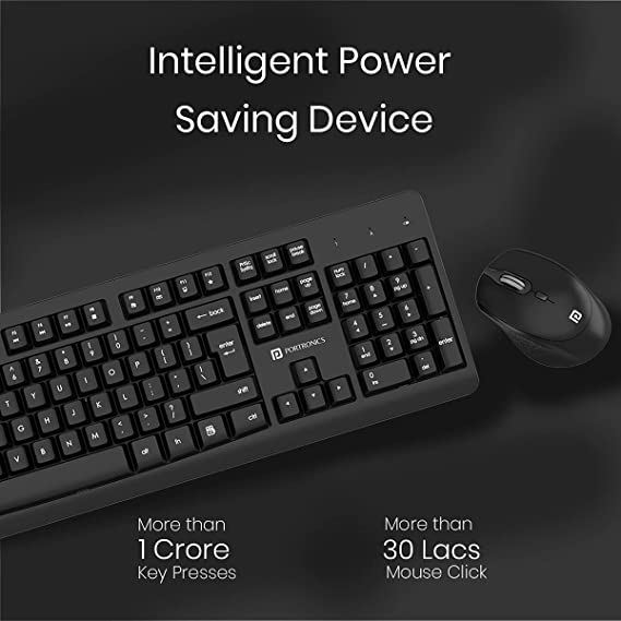Portronics Key3 Combo - Multimedia Wireless keyboard & Mouse
