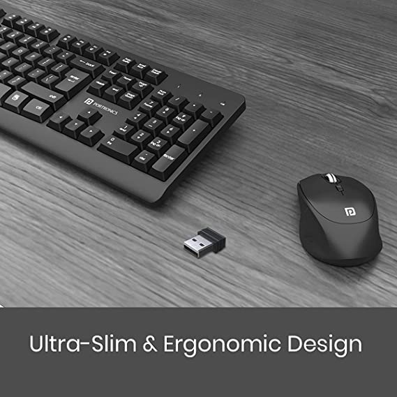 Portronics Key3 Combo - Multimedia Wireless keyboard & Mouse