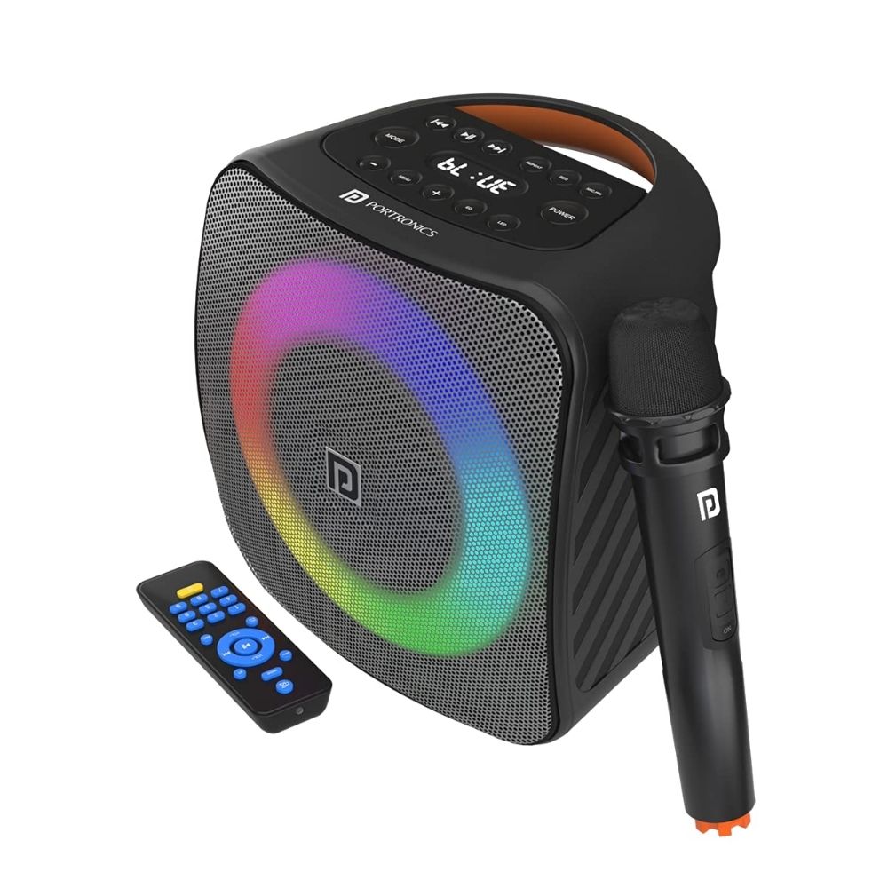 Portronics Dash - Portable Speaker with wireless Karoke Mic