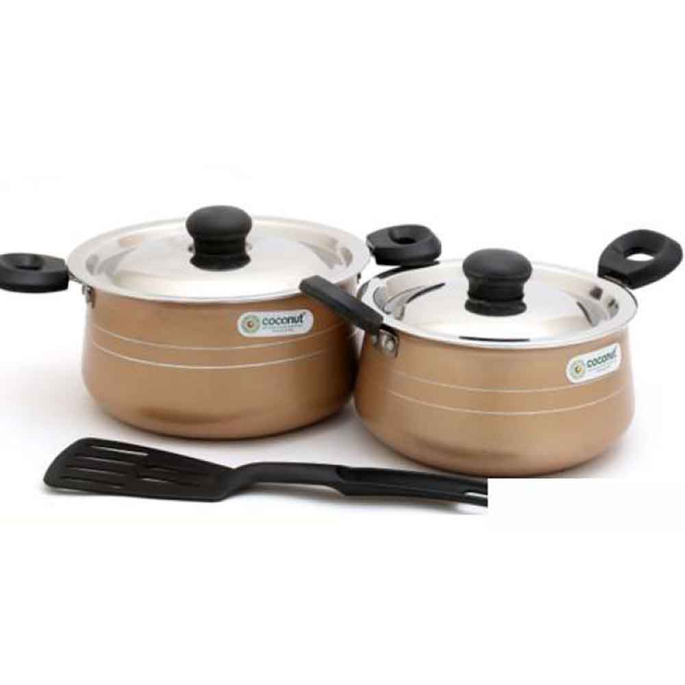 Coconut Stew Pot Set of 4pcs (2+2) Cookware