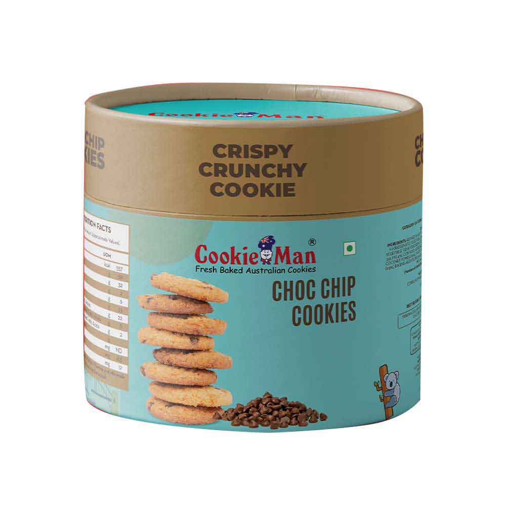 Cookie Man Crispy Crunchy Premium  Choc Chip Cookies 200 Gms