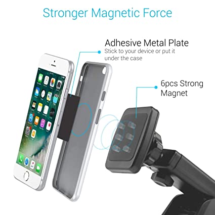 Portronics MoGun - Universal smartphone magnetic car holder