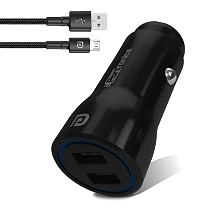 Portronics Car Power 2D-2.4A - Car Charger with Dual USB Ports