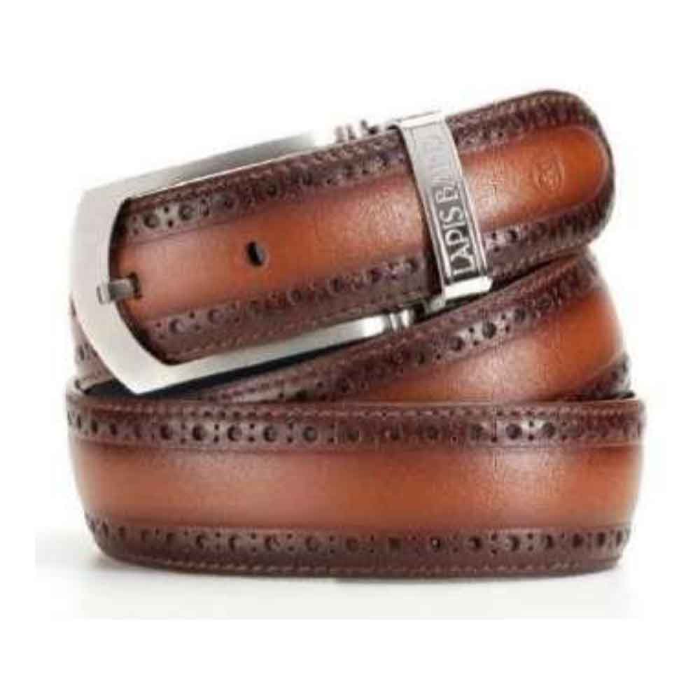 Southwark Cognac Brogue Leather Belt
