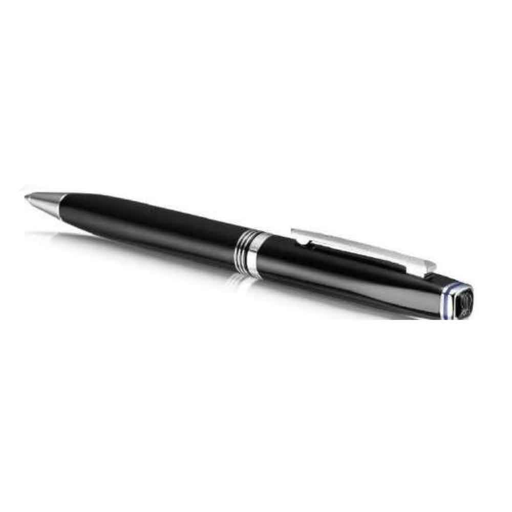 Lapis Bard Contemporary Rollerball Pen – Black With Chrome Trim