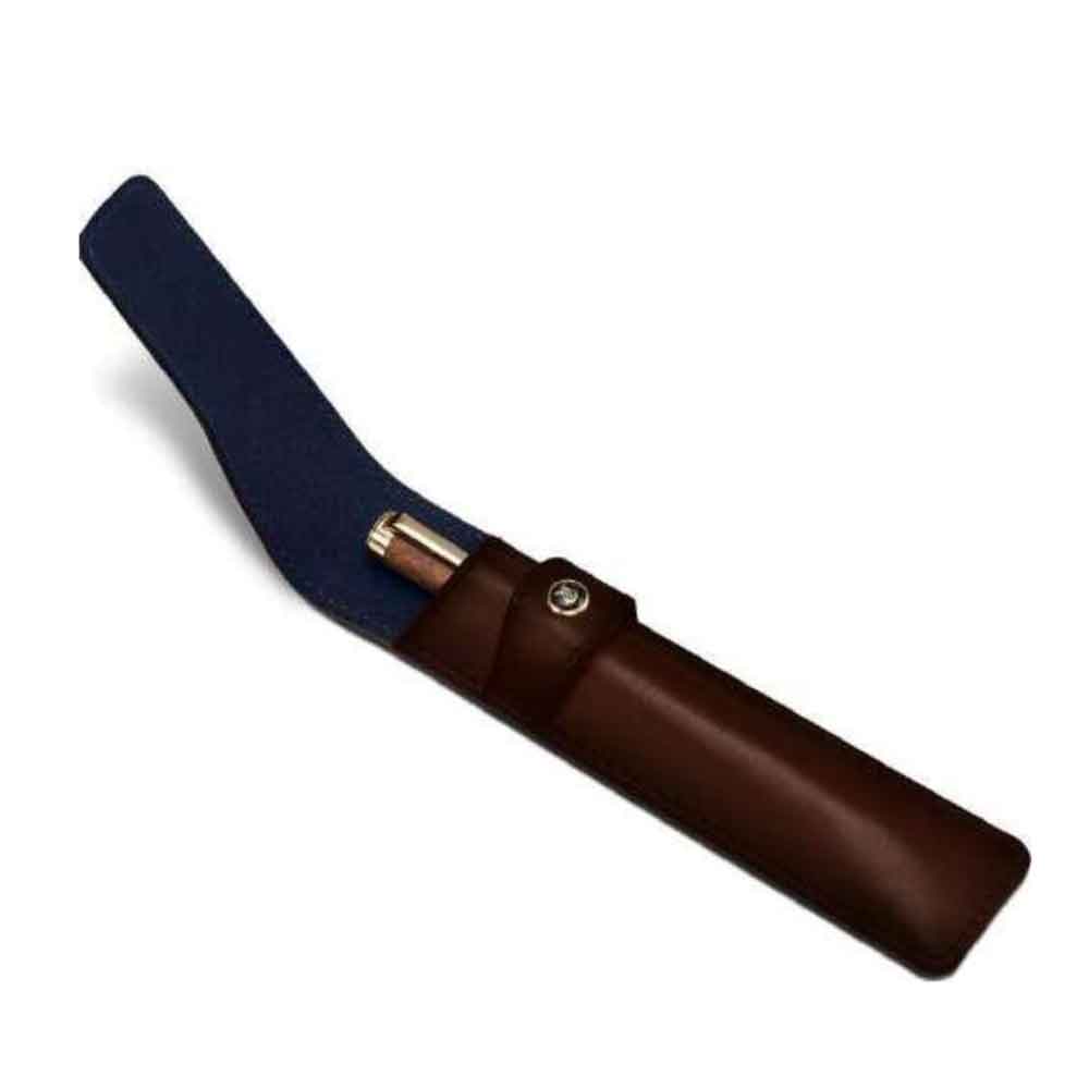 Pen Pouch Lapis Bard Brown Leather For Single Pen