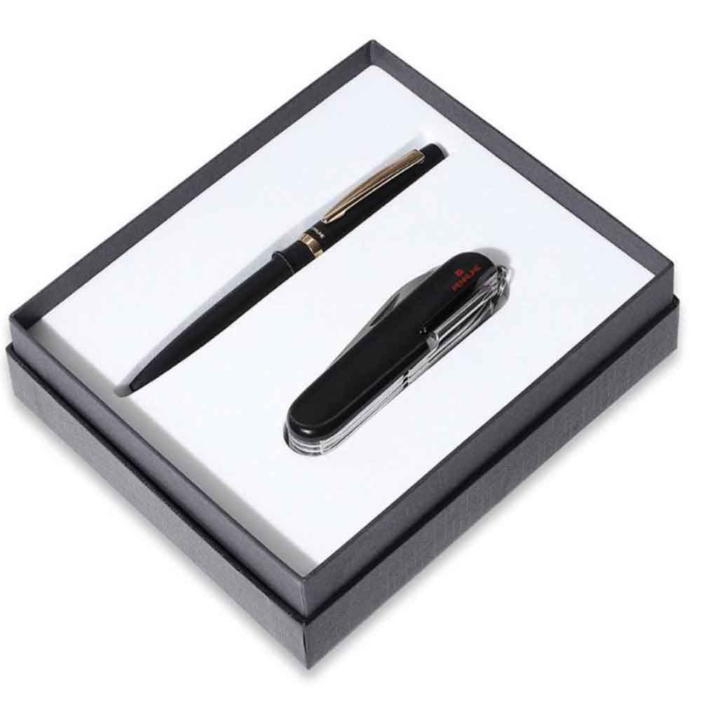 PennlineStiloMatte Black Ballpoint Pen with GT Trim And 11-in-1 Multitool –BlackAnd Chrome Gift Set