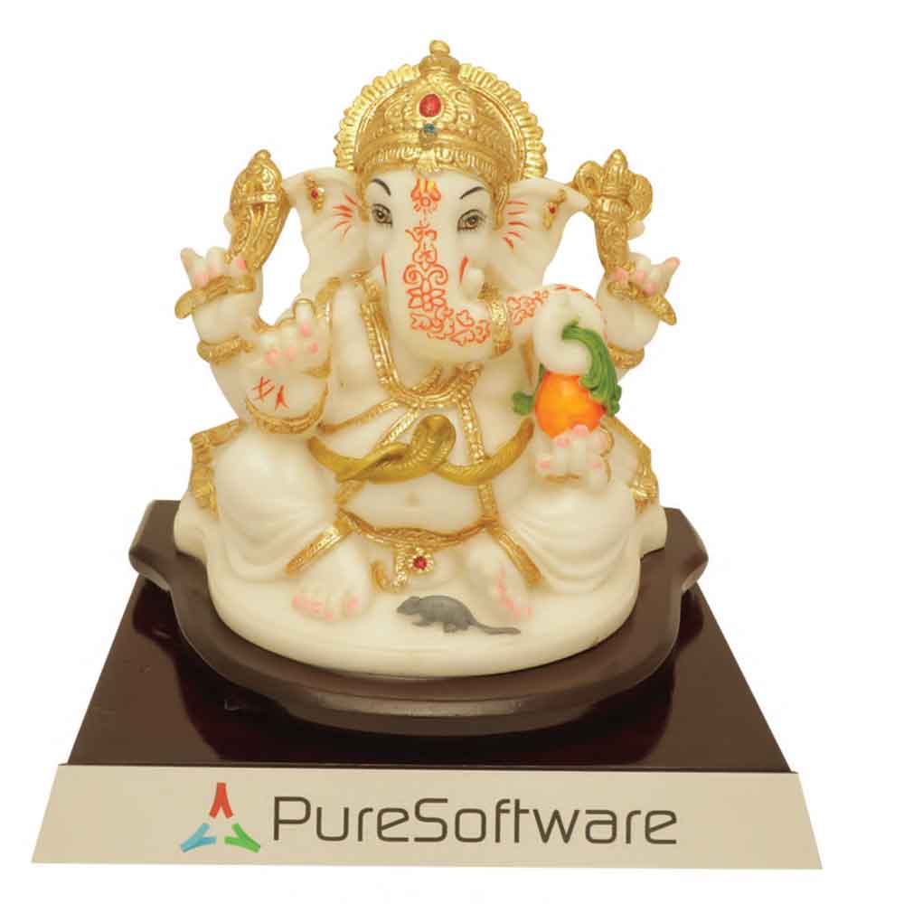 FTG 10-  Arts Ceramic Finish Lord Ganesh Statue