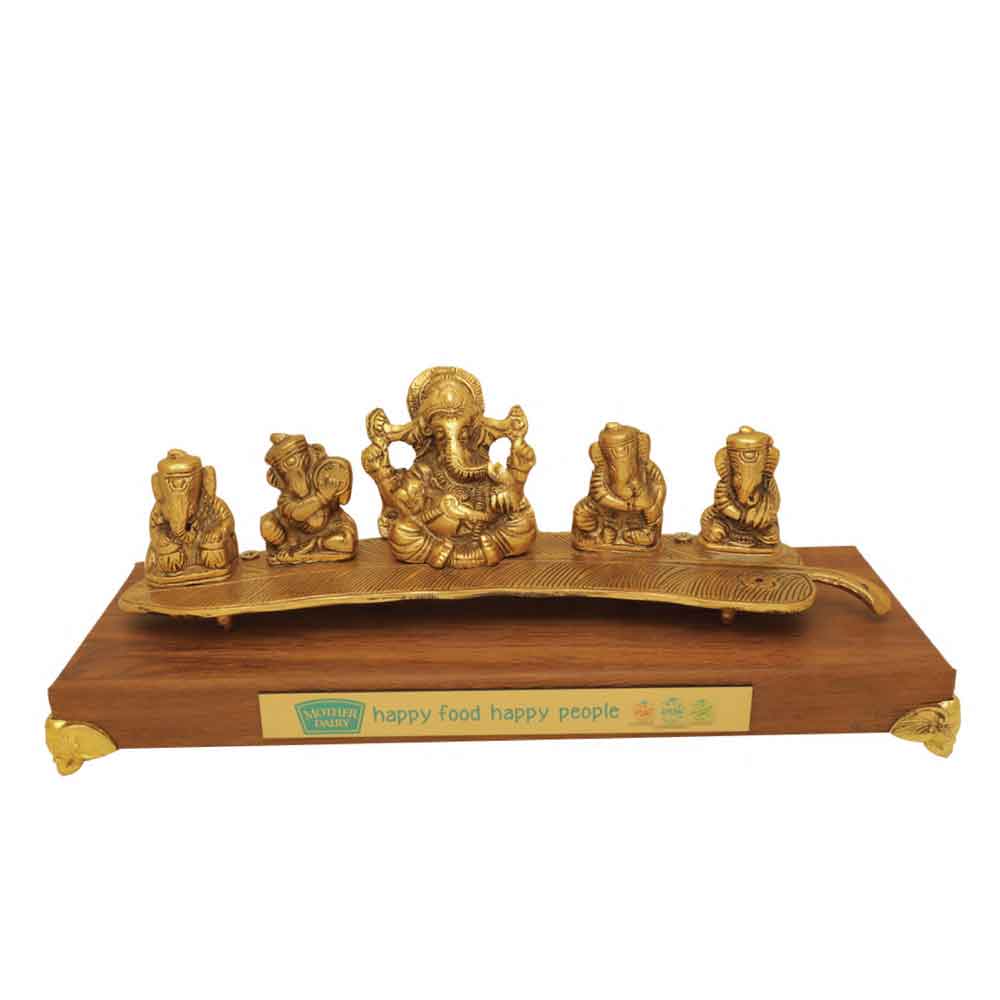 FTG 31- Metal Finish 5 Different Types of Lord Ganesh Statue in an one Frame