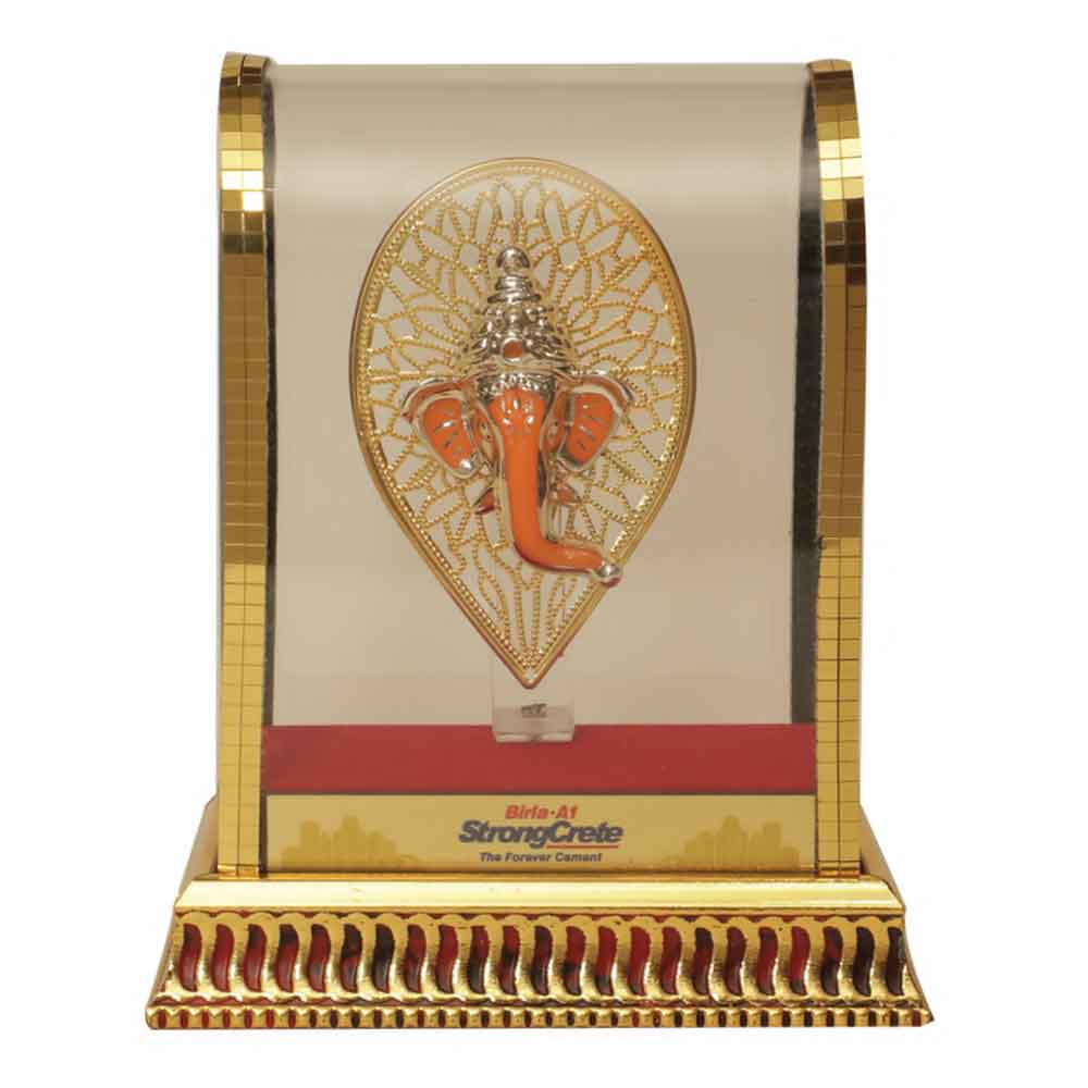 FTG 36 - Lord Ganesha Showpiece with a Glass Cover