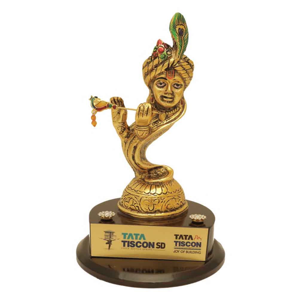 FTG 37- Metal Finish Lord Krishna Statue