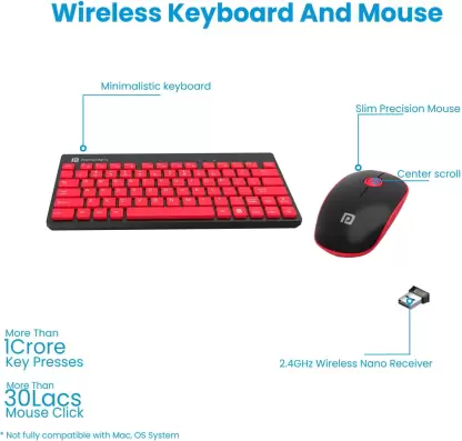 Portronics Key2 Combo-Multimedia Wireless keyboard & Mouse