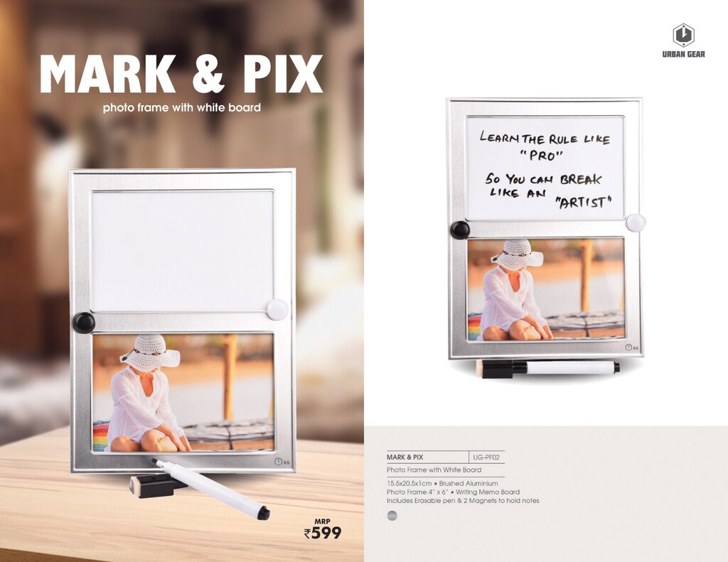 UG-PF02 -  MARK & PIX - Photo Frame With White Board