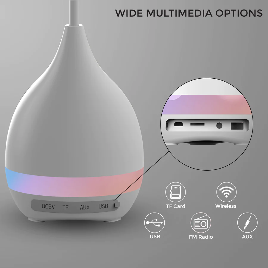 XECH T2 -  Touch  Lamp, Pen Holder/Plant Pot, USB Holder & Wireless speaker